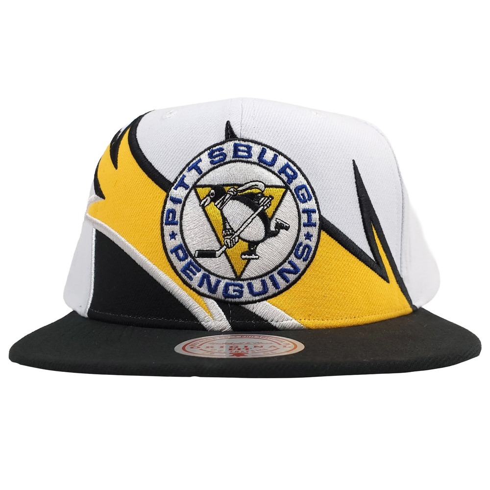 Pittsburgh Penguins Mitchell & Ness NHL Snapback Hat Cap 3D Logo Waverunner NWT